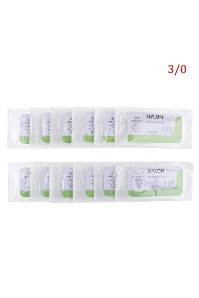 Choice 12PCS 3.0 12PCS 2.0/3.0/4.0 Suture Needle Nylon Medical Thread Aseptic...