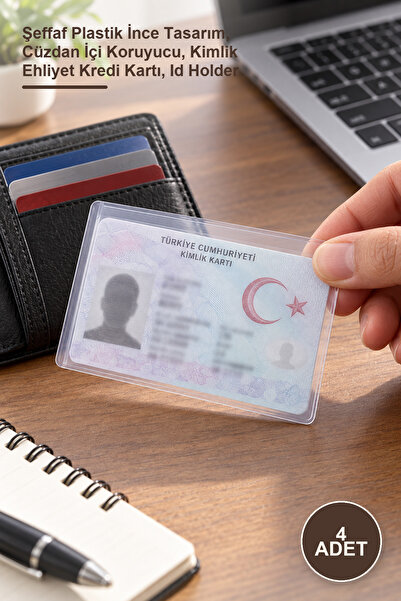 Yenilig 4 bucăți de carcasă de protecție pentru cardul de identitate - design...
