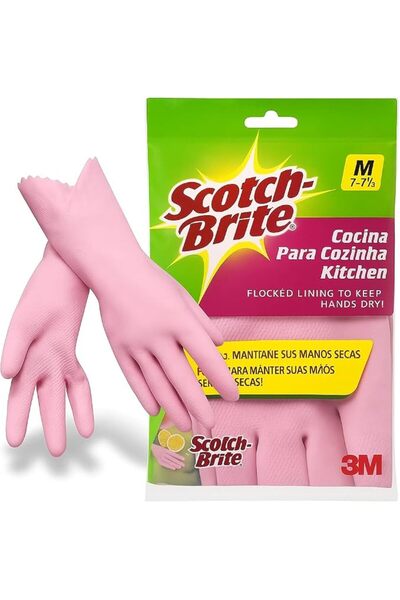 Scotch Brite Scotch-Brite Ultra Sensitive Gloves Medium Size Pink 1 Pair/Pack...