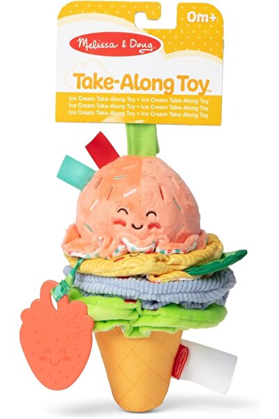 Melissa & Doug Ice Cream Take-Along Clip-On infant toy with sound and vibrati...