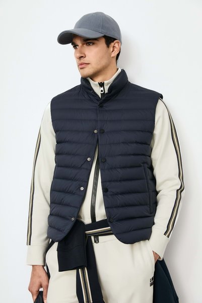 Lufian 112130031 Soon Goose Feather Men's Vest Dark Blue