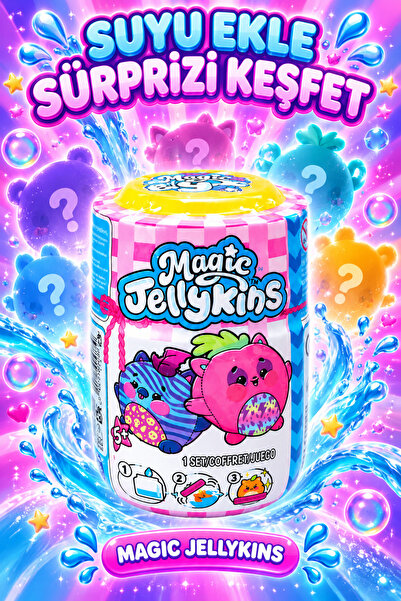 İlknurtoys Magic Jellykins Suyla Ortaya Çıkan Sürpriz Jel Karakter Oyuncak 3 Adımlı Aktivite Seti