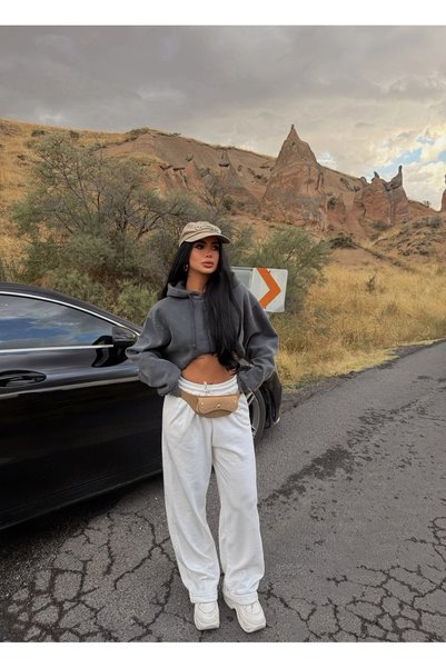 kırmızı butiks Pantaloni de trening White Flow Jogger