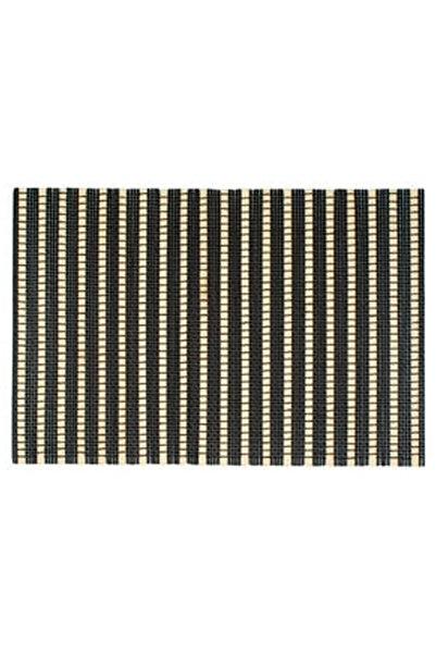 OEM Black Bamboo Stand with Beige Stripes 45x30.5cm