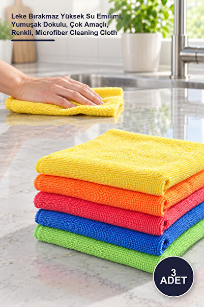 Yenilig 3 komada mikrofiber krpa za čišćenje – bez mrlja, visoka upijanja vod...