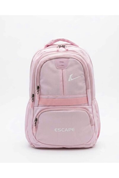 ESCAPE Pink Backpack School Bag with 4 Pockets Water Resistant 45X30X15 cm Si...