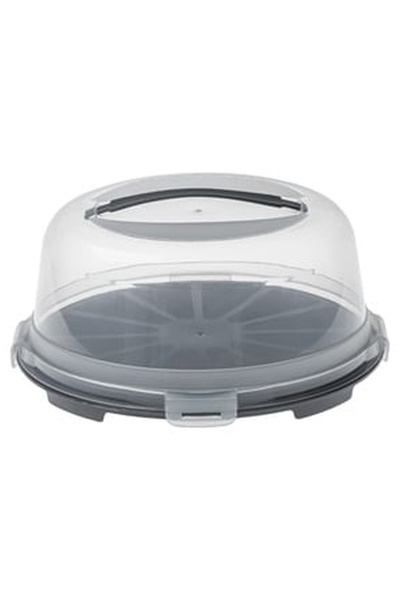 OEM Round Anthracite Plastic Cake Stand 33.5x14.5cm