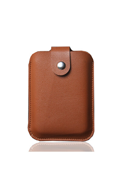 Choice PU brown with snaps Power Bank Cover Pouch Leather Case for iPhone 13 ...