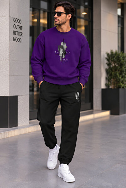 x-compass life Unisex Oversize Sweatshirt Tracksuit Set Casual Comfortable Fi...