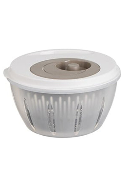 OEM White Taupe Plastic Salad Dryer Ø25x14.5cm - 4.5L