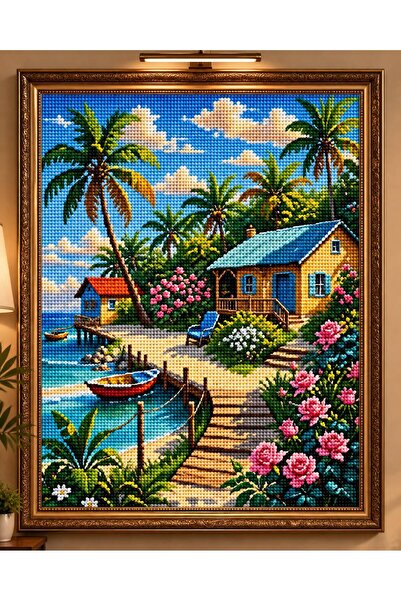 DNZt 5D Diamond Painting 50x40 cm Elmas Mozaik Boncuklu Taşlı Goblen Pano Tab...