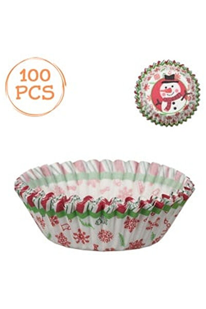 OEM Forme Copt de Hartie Cupcake de Craciun Om Zapada 10.5cm - 100buc