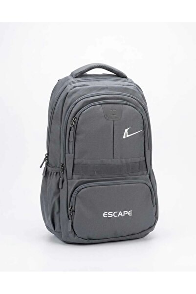 ESCAPE Unisex Gray Backpack School Bag with 4 Pockets Water Resistant 45X30X1...