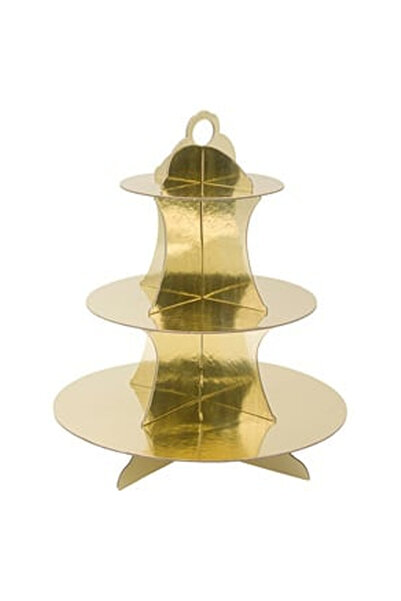OEM 3-Tier Gold Sweet Stand 34.5cm