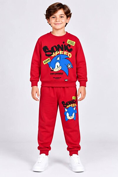 Sonic Lisanslı Erkek Çocuk Sweatshirt Eşofman Altı Takım 1991