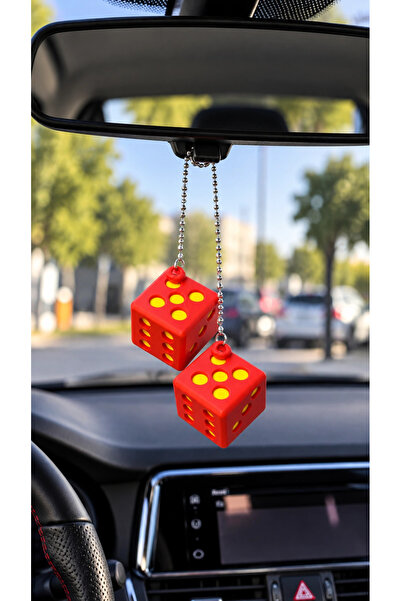 şimika tuning tuningmarketim Zar Rear View Mirror Ornament with Chain, Yellow...