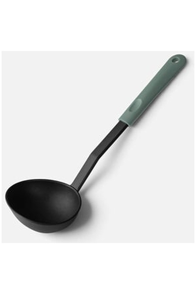 OEM Anthracite Plastic Ladle with Green Handle 31.5cm