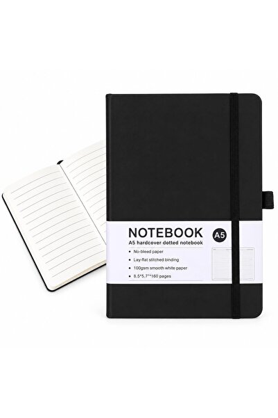 urevo Blank Notebook, Light Brown, A5 Size, PU Leather Cover