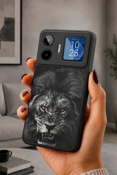 General Mobile غطاء حماية متوافق مع GM 26 Pro، مطبوع، أسود غير لامع، سيليكون ...