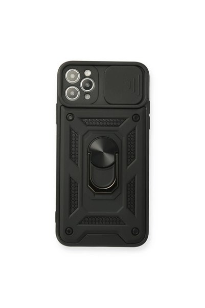 OtoTech Apple iPhone 11 Pro Max Case Pars Silicone with Lens Ring - Black
