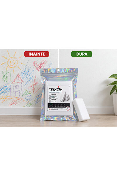 Generic Brand Burete Japonez pentru Curatare doar cu Apa, Pereti, Incaltaminte Sport si Diverse Suprafete, Set 2 Bucati