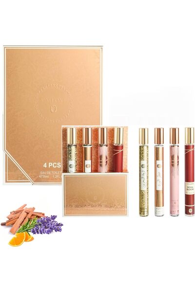 urevo مجموعة عطور نسائية، تتضمن 4 عبوات عطر بحجم 35 مل مع روائح تدوم طويلاً