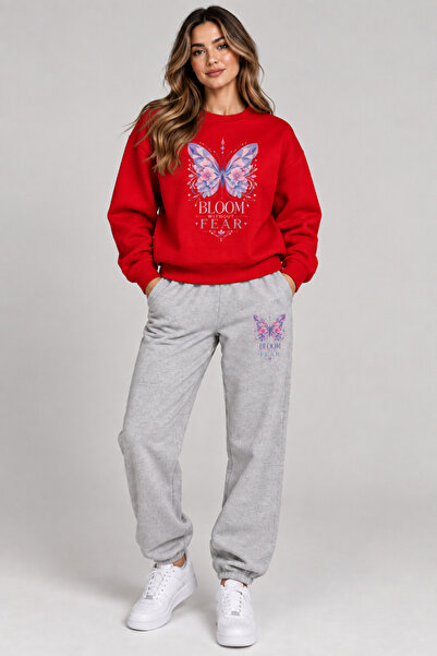 orwen life est. 2022 Women's Oversize Floral Butterfly Printed Winter Sweatsh...
