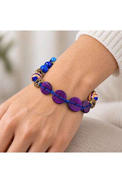 HER ŞEY NOTA www.herseynota.com Bohemian Design Women's Bracelet with Purple ...