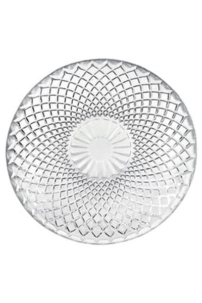 OEM Transparent Glass Diamond Dessert Plate Ø15cm
