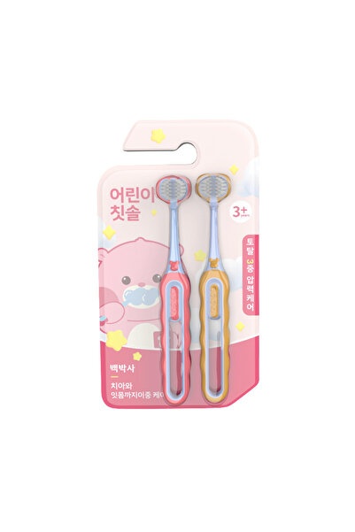 Choice Pink 2pcs Children's Toothbrush Three-sided Soft Bristle Teeth Whiteni...