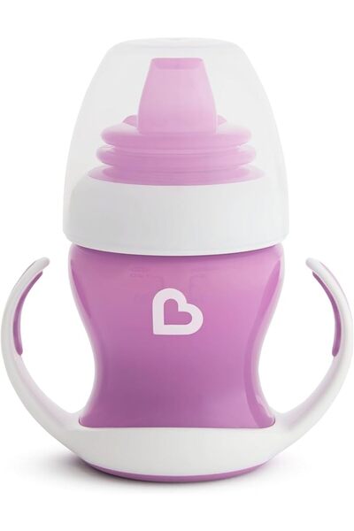 Munchkin Gentle Transition Trainer Cup, Spout transition from bottle to spill...