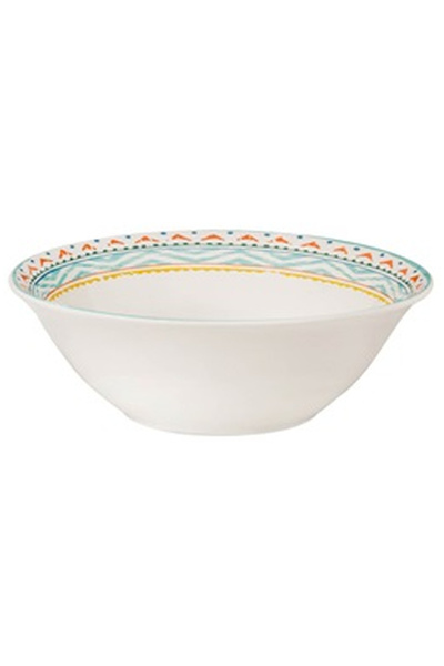 OEM Porcelain Bowl with Colorful Aztec Pattern 1l