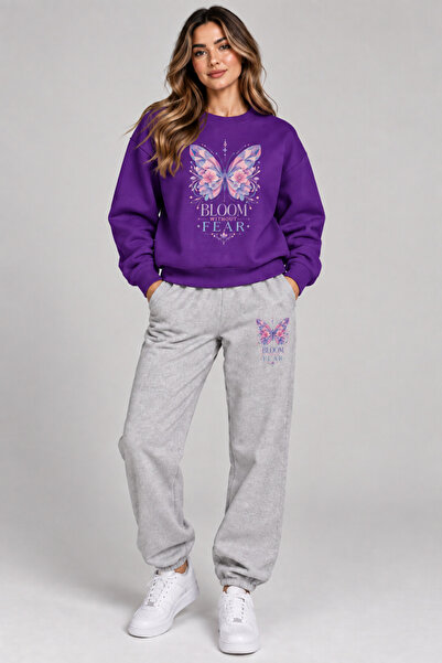 orwen life est. 2022 Women's Oversize Floral Butterfly Printed Winter Sweatsh...