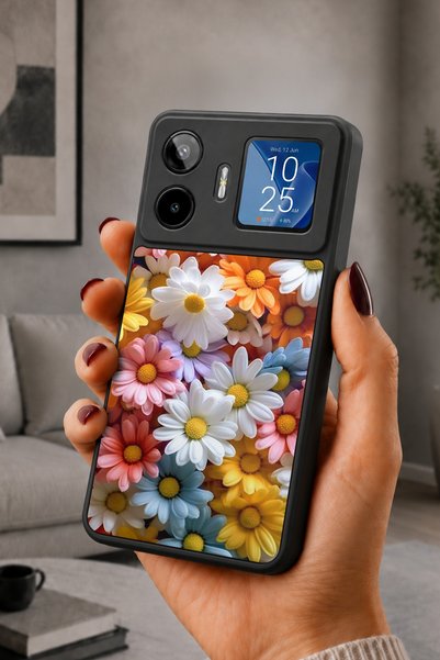 General Mobile Gm 26 Pro Compatible Printed, Matte Black, Soft Silicone, Prot...