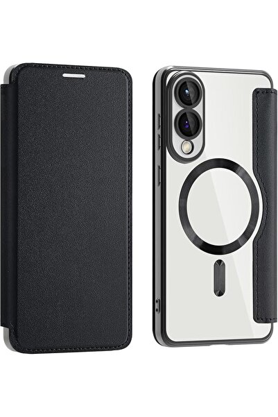 GENERAL Wallet Case Compatible with Samsung Galaxy S25 Edge Transparent Magne...