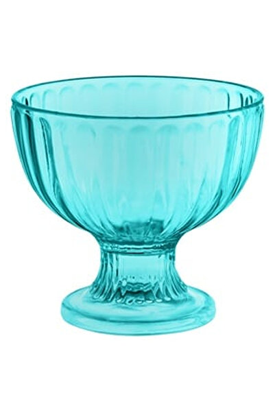 OEM Bol din Plastic cu Picior Turcoaz pentru Inghetata 350ml