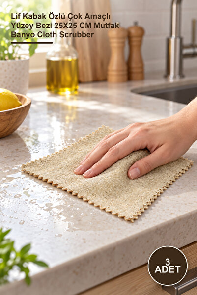 Yenilig 3 Pieces of Pure Natural Cleaning Cloth – Multi-Purpose Surface Cloth...