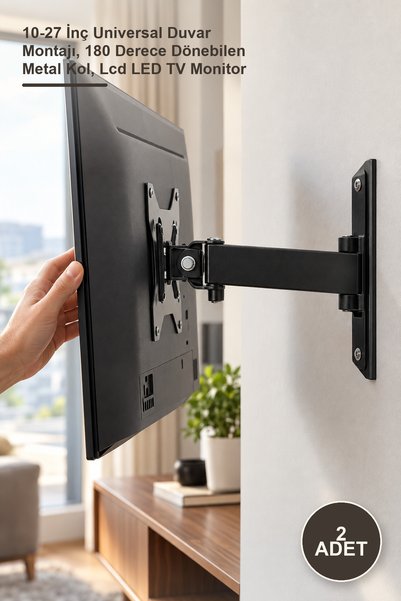 Yenilig 2 Adet Hareketli TV Askı Aparatı – 10-27 İnç Universal Duvar Montajı,...