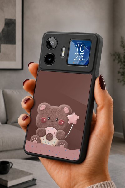 General Mobile Gm 26 Pro Compatible Printed, Matte Black, Soft Silicone, Prot...