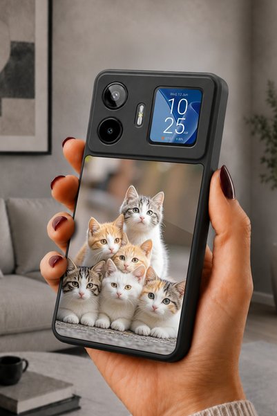 General Mobile Gm 26 Pro Compatible Printed, Matte Black, Soft Silicone, Prot...