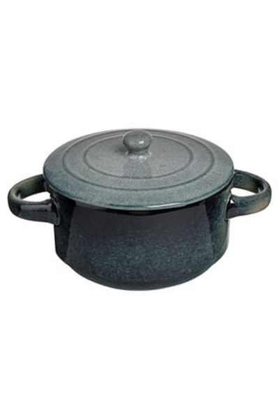 OEM Petrol Glaze Ceramic Bowl with Lid 700ml