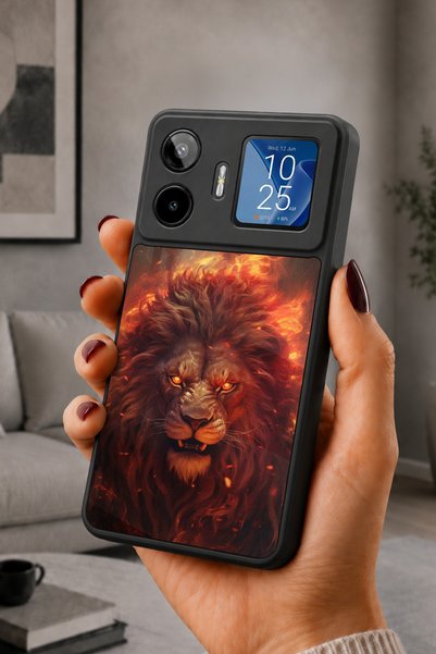 General Mobile Gm 26 Pro Compatible Printed, Matte Black, Soft Silicone, Prot...