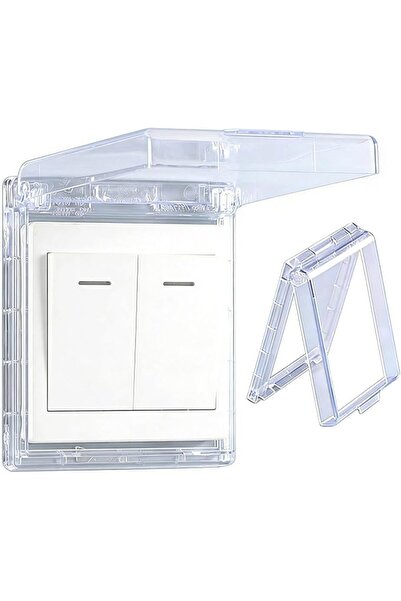 SYOSI 4 Pcs Light Switch Cover Guard, Self Adhesive Socket Cover Box, Waterpr...