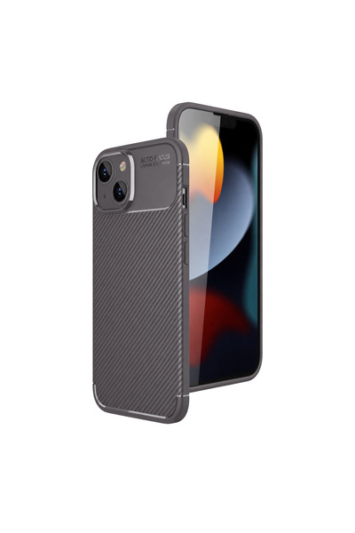 OtoTech Apple iPhone 15 Case Auto Focus Carbon Cover - Gray