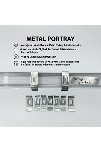 Yalvaç Home Concept Stor ve Zebra Perde Montaj Aparatı Metal Ayak (Geniş Kasa...