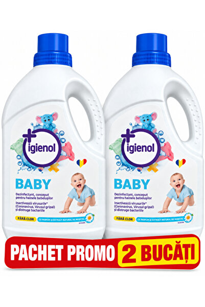 Igienol Baby Dezinfectant pentru Hainele Bebelușilor, Mușețel, 1,5 L, Pachet ...