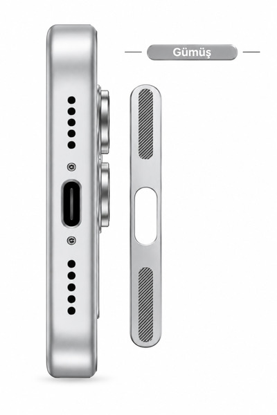 ucuzmi 3M İphone 18 Pro - 18 Pro Max Toz ve Kir Önleyici Hoparlör -Mikrofon Koruyucu Metal Filtre