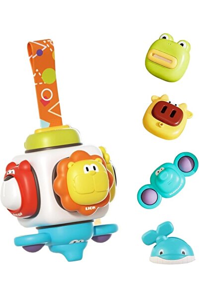 Yelajoy Montessori Sensory Busy Cube – 6-in-1 Educational Travel Toy for Todd...