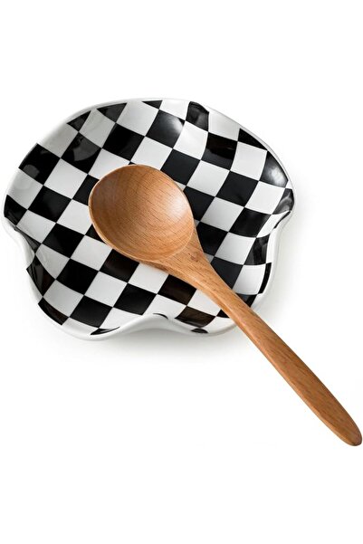 Yelajoy 5.3 Inch Ceramic Spoon Rest, Heat Resistant Spoon Holder for Stove To...