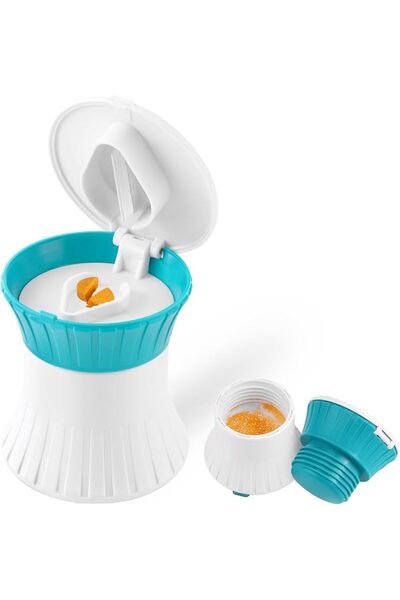 Jsmtkj 3 in 1 Pill Cutter, Pill Crusher and Pill Box | with Stainless Steel B...